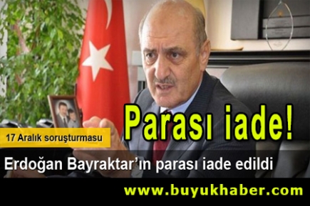 Erdoğan Bayraktar'ın parası iade edildi